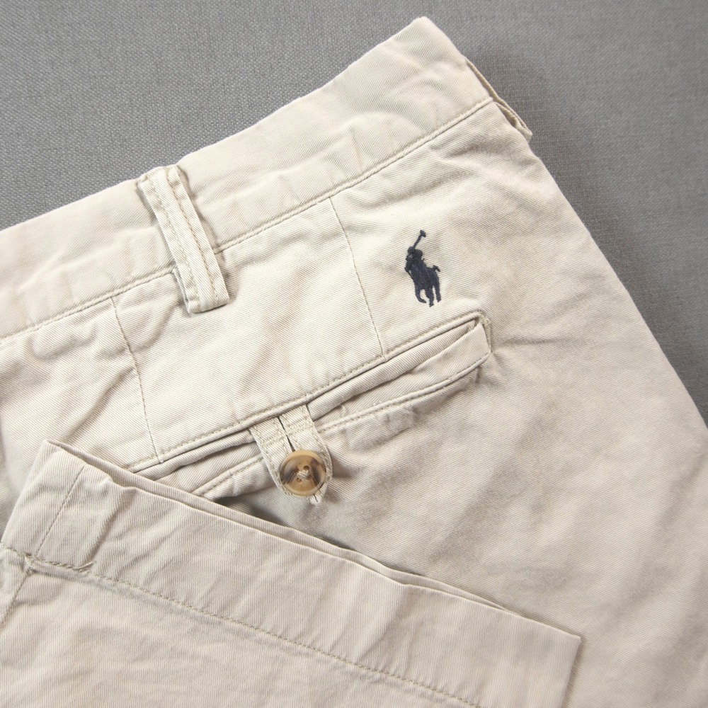 Polo Ralph Lauren Slim Stretch Chino Men Pants 38x30 Slim Fit Khaki Trousers